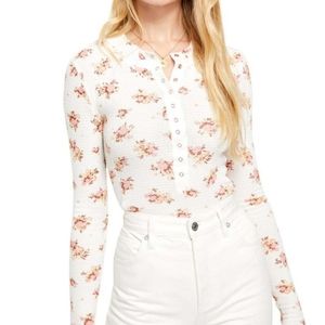Free people flower henley top size L